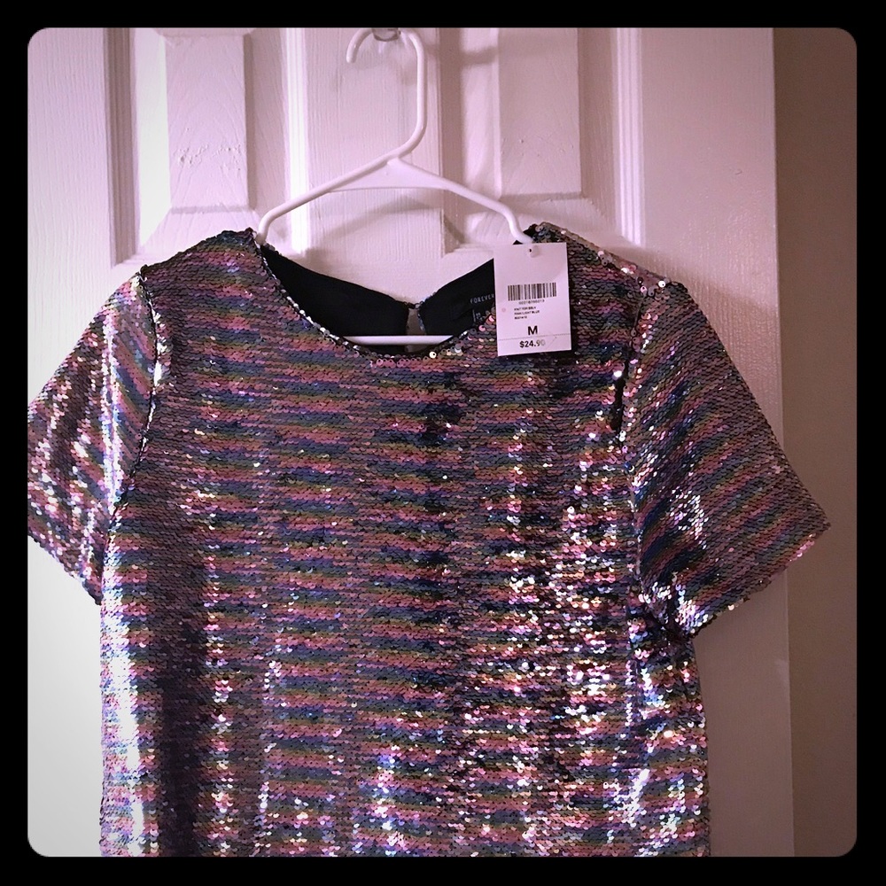 Reverse sequin shirt